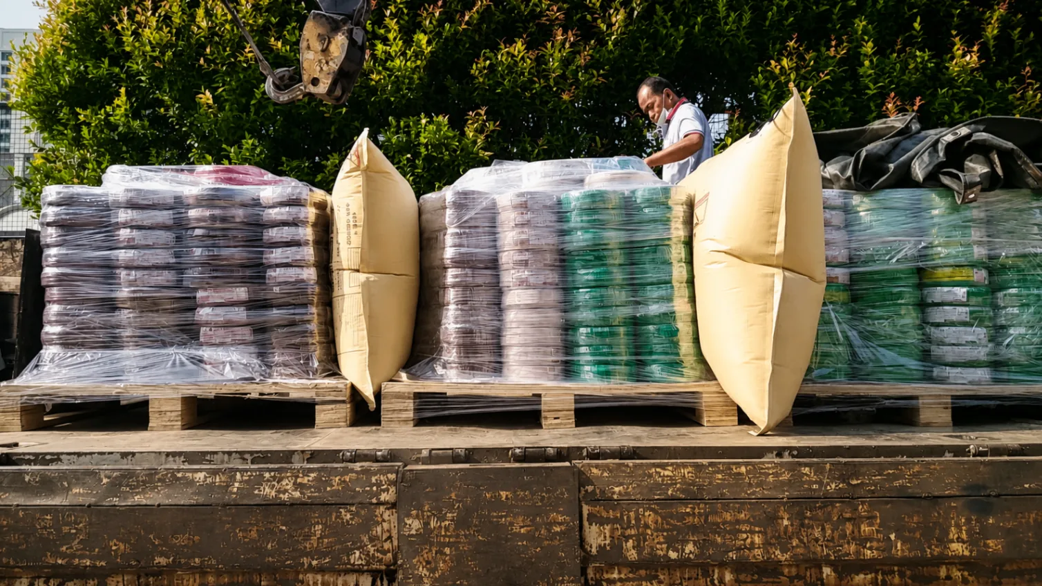 Open-truck load securing — 4